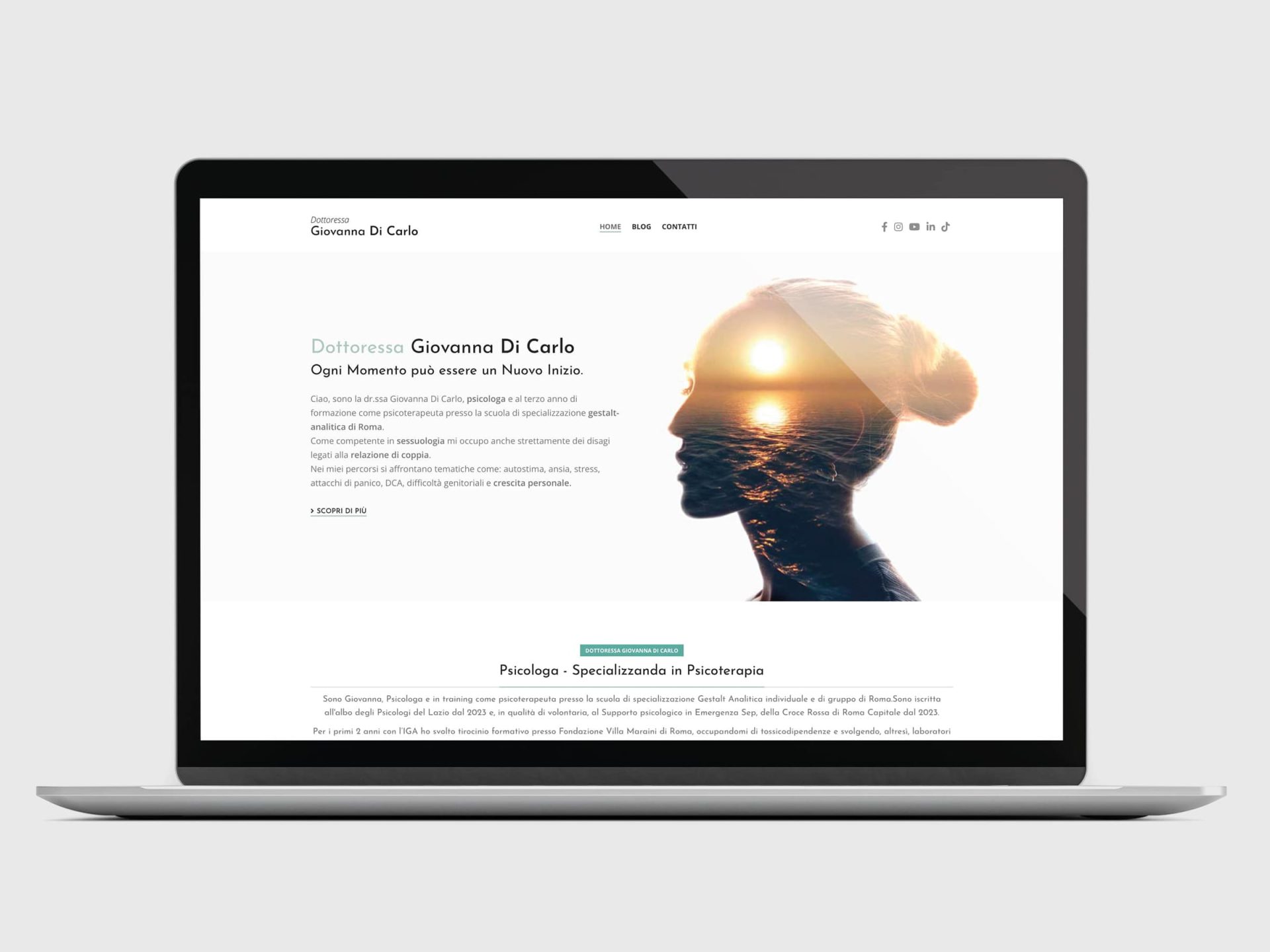 sito web psicologa pagina interna